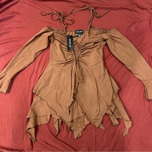 F is for Fairies Handkerchief Dress - Brown